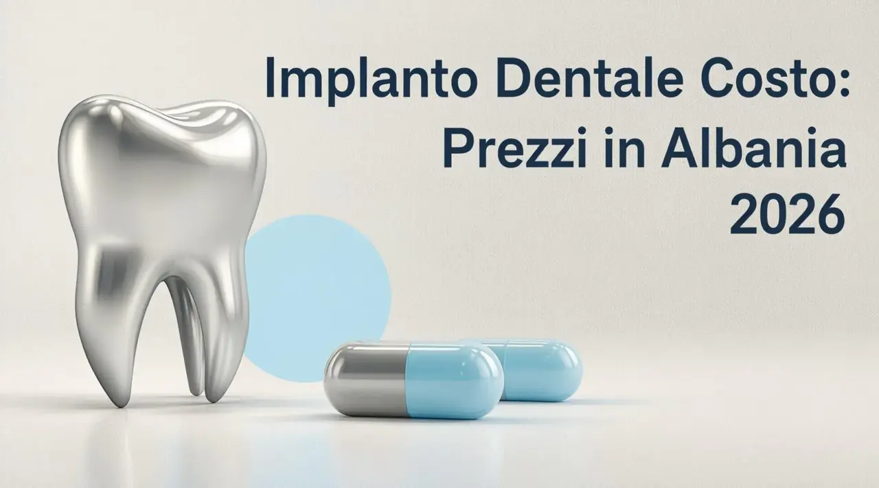 Grafica sul costo dell'impianto dentale: prezzi in Albania 2026